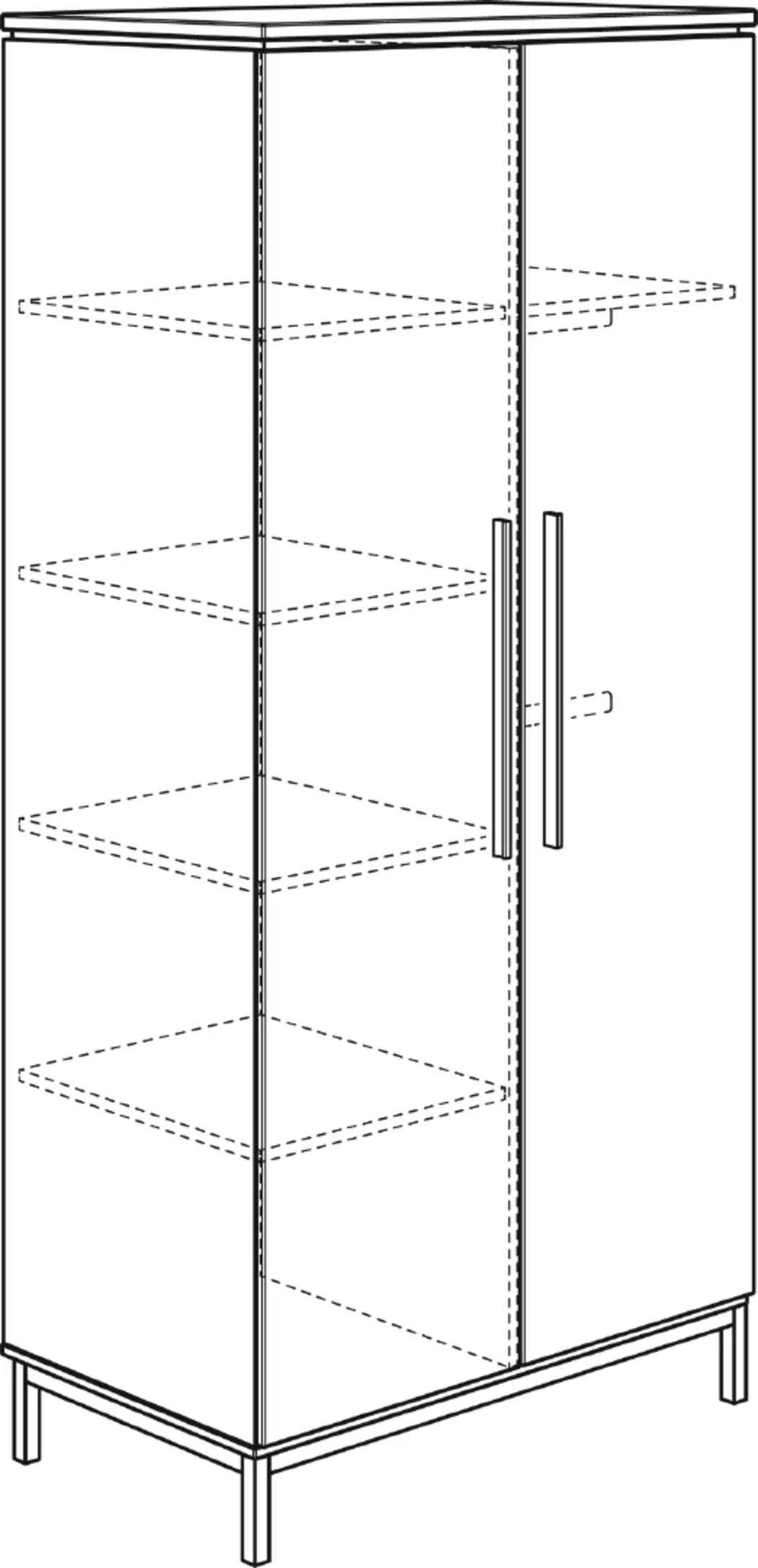 Kleiderschrank Benne 95 x 202 cm
