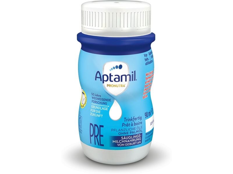 Aptamil Anfangsmilch Pre, Flüssigmilch 24 x 90 ml Aptamil Anfangsmilch Pre, Flüssigmilch 24 x 90 ml