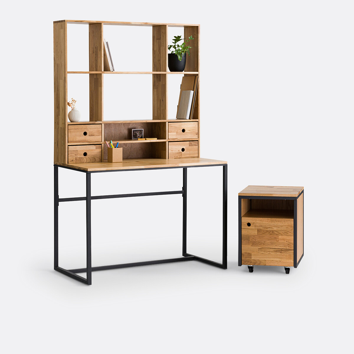 LA REDOUTE INTERIEURS<br>Móvel de secretária com rodas, Hiba
