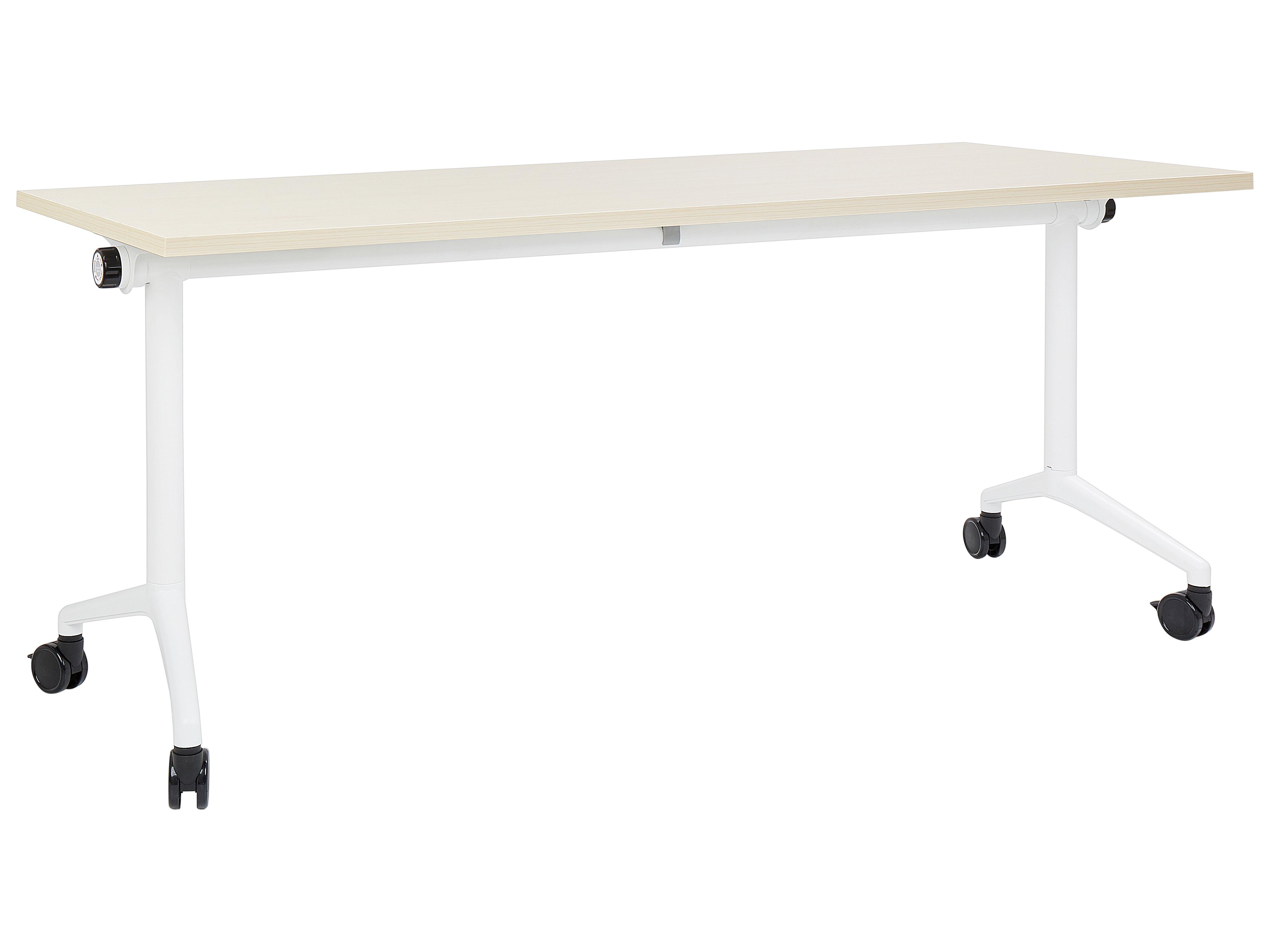 Inklapbaar bureau CAVI Lichtbruin 180 cm 60 cm met wielen