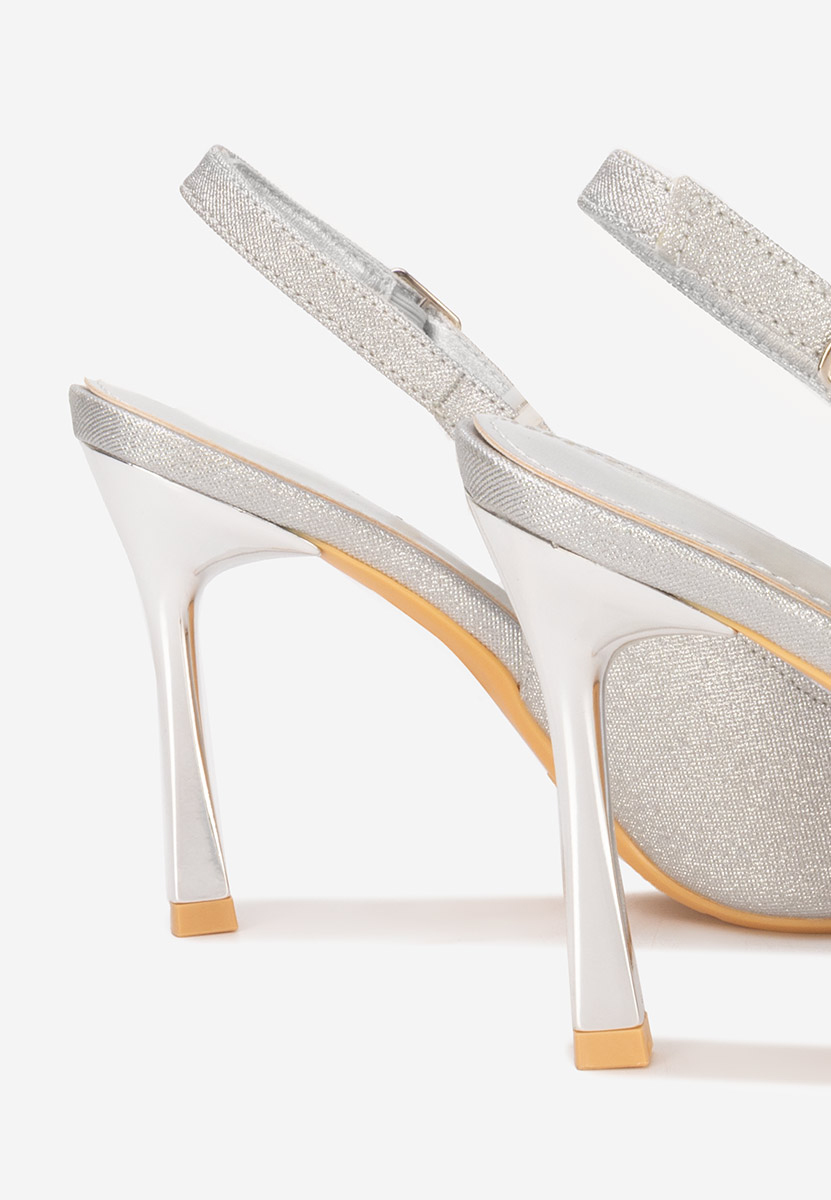 Chaussures slingback argent Edinea