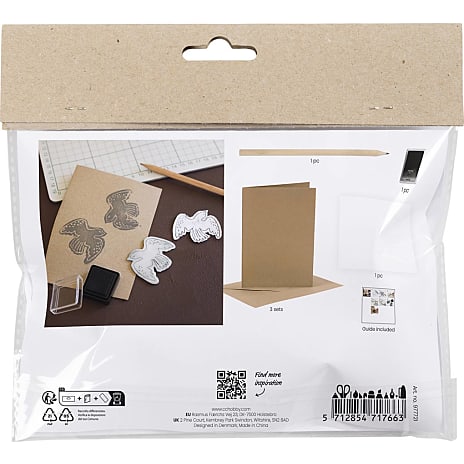 Creotime mini DIY kit stempeltryk kort - duer