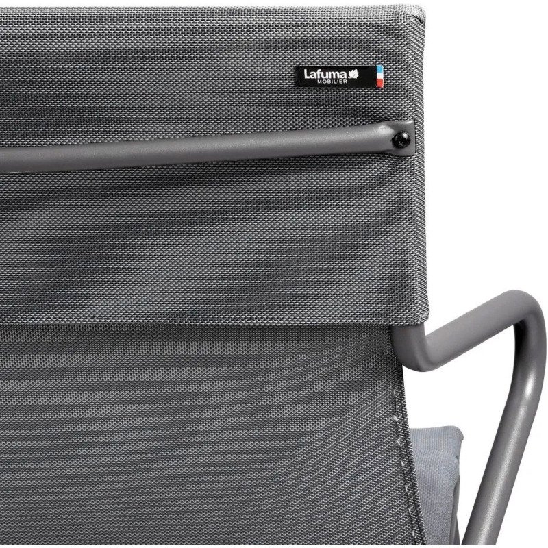 Fauteuil bas assise grand-confort HORIZON - 1 place -  Toile Batyline® DUO - Pied gris