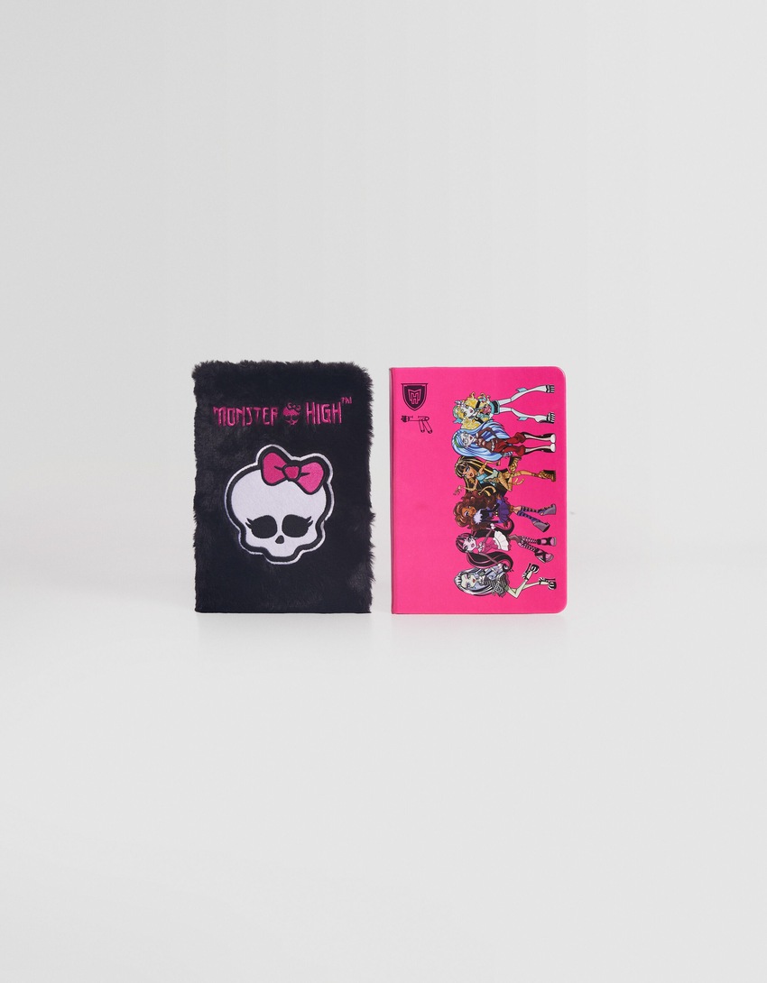 Pacote com 2 cadernos estampados de Monster High
