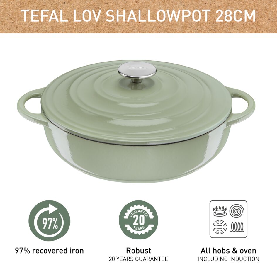 LOV braadpan groen - 3,8 L - inductie