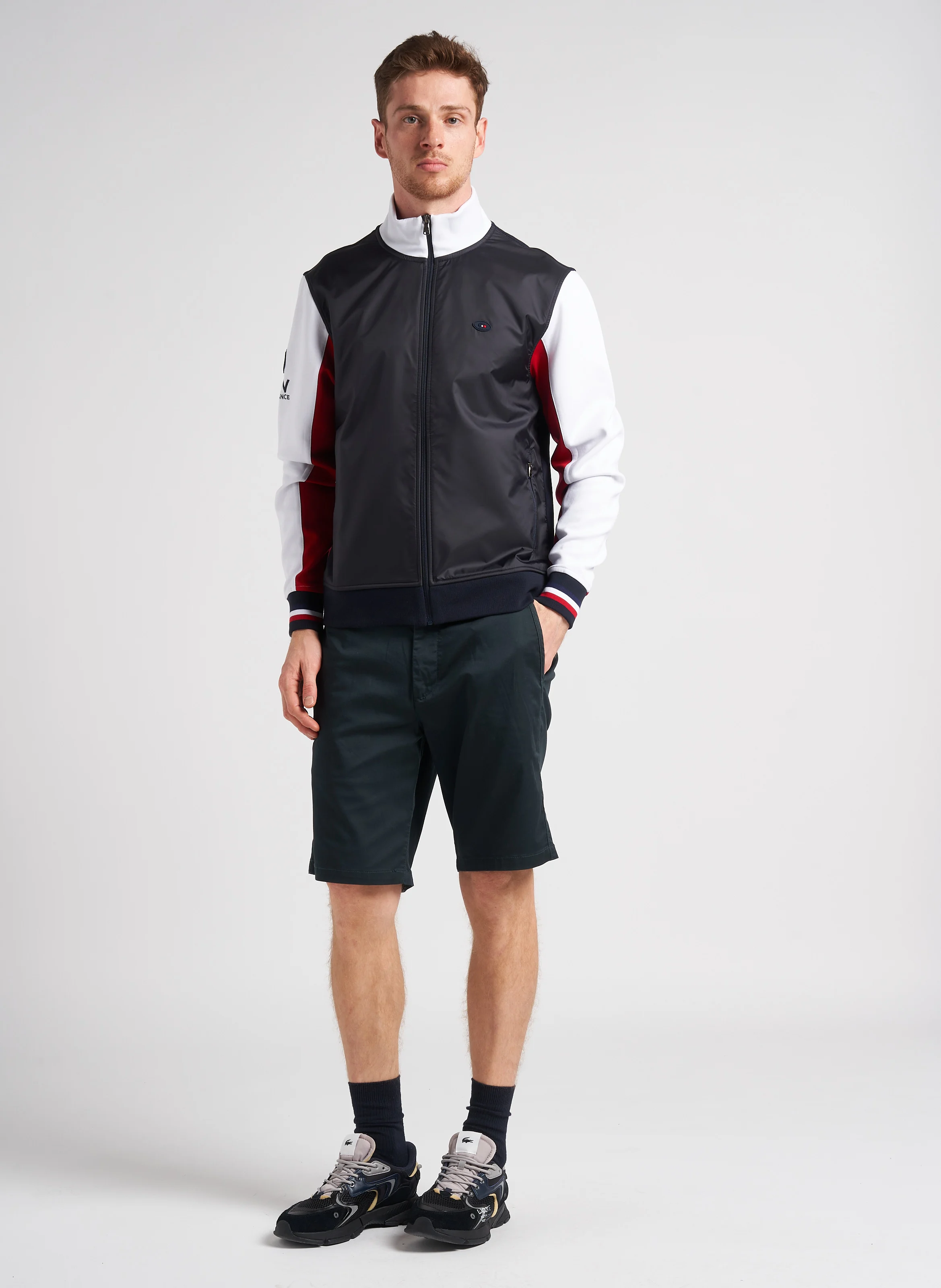 Short en coton mélangé| Gris