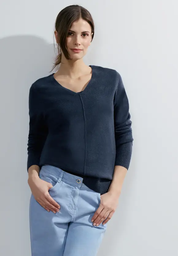 Cosy Strickpullover - casual denim blue
