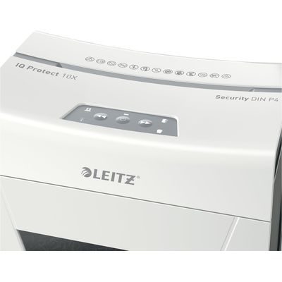 Leitz IQ Protect 10X - destructeur de documents coupe croisée - 10 feuilles - Corbeille 18 litres
