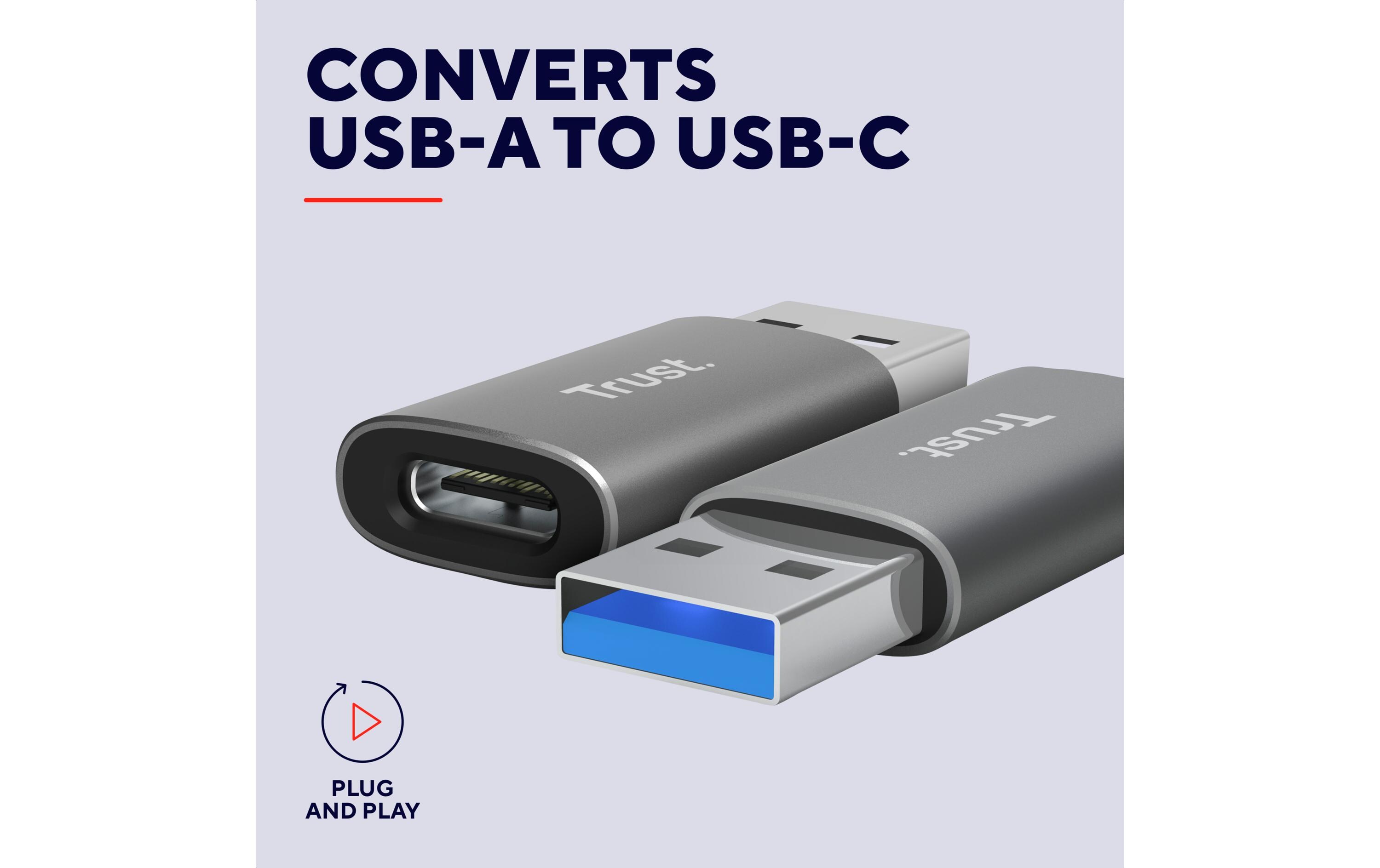 USB-Adapter Calyx USB-C Stecker - USB-A SteckerUSB-A-zu-USB-C-Adapter