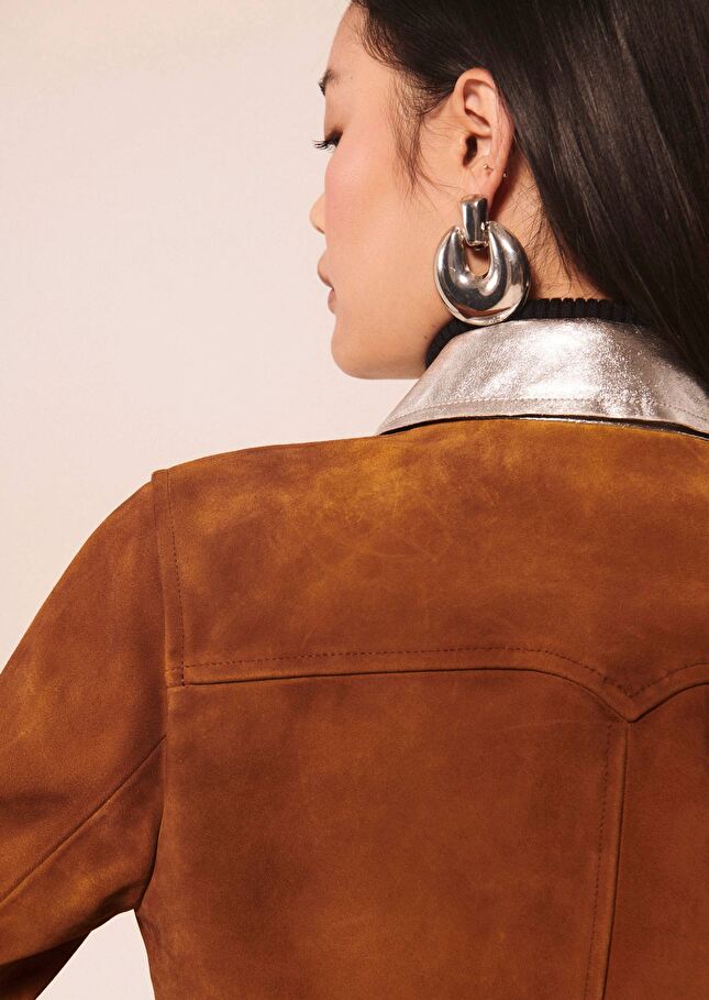 Veste Vicenzamarron en nubuck
