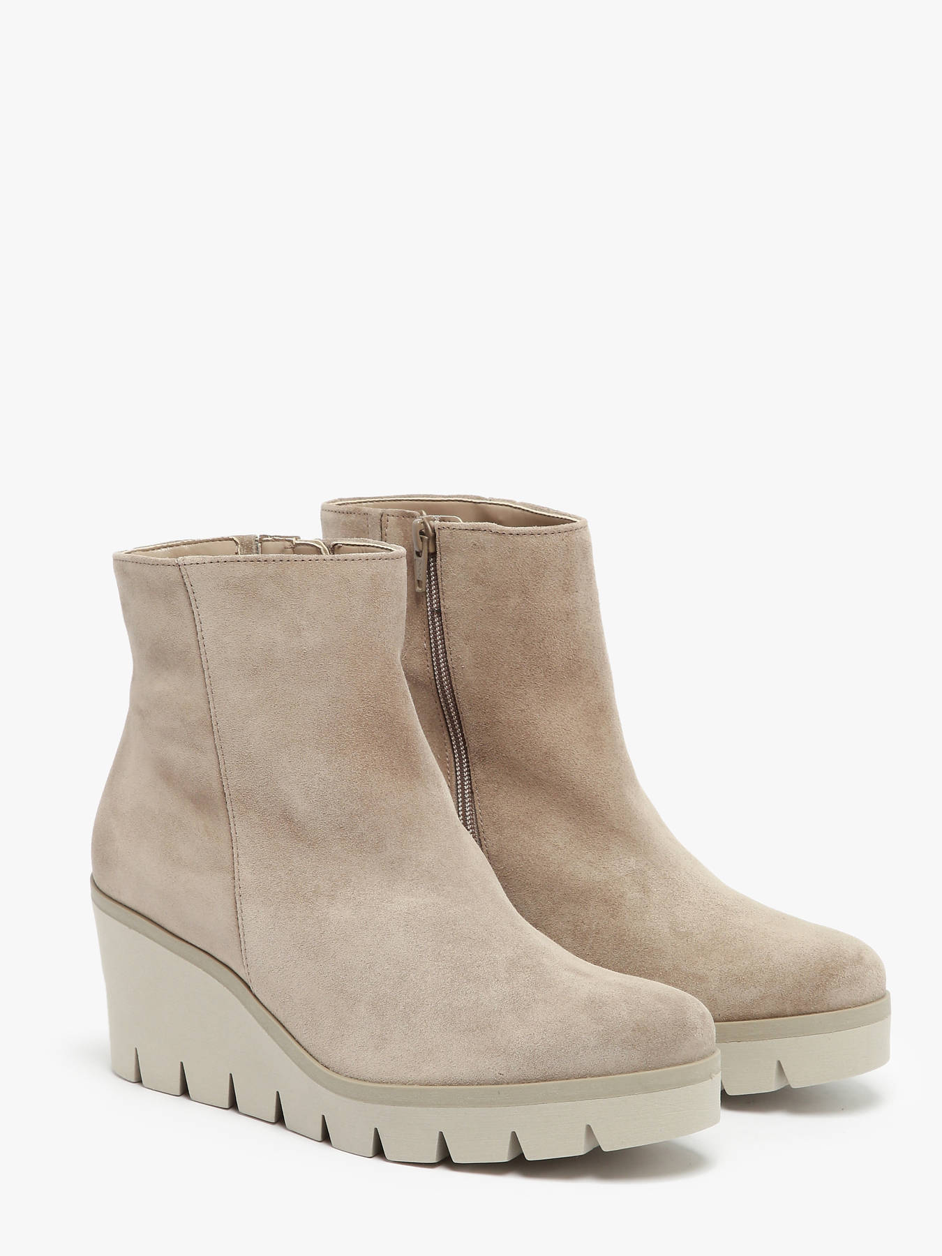 Boots talon compens en cuir GABOR