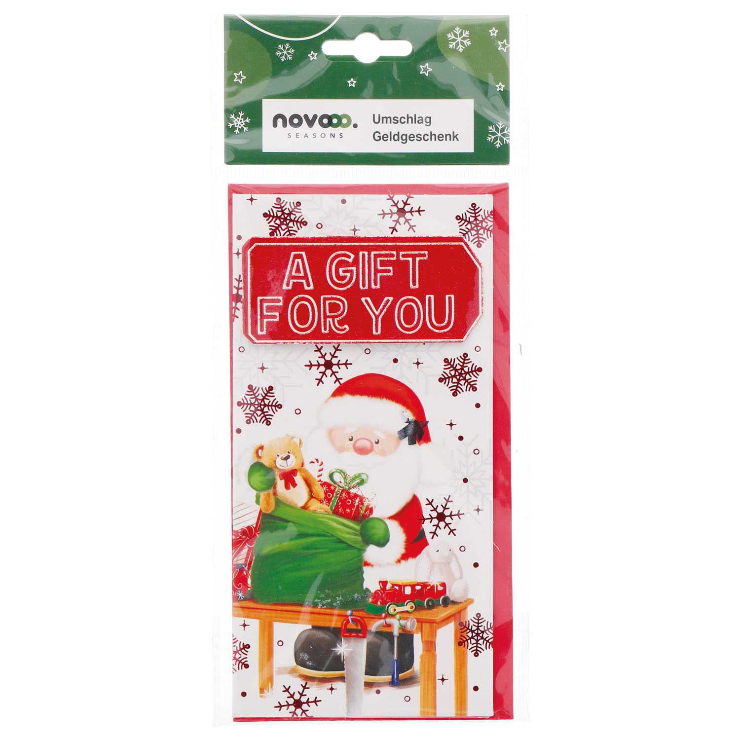 novooo Umschlag Geldgeschenk Weihnachten 4fach