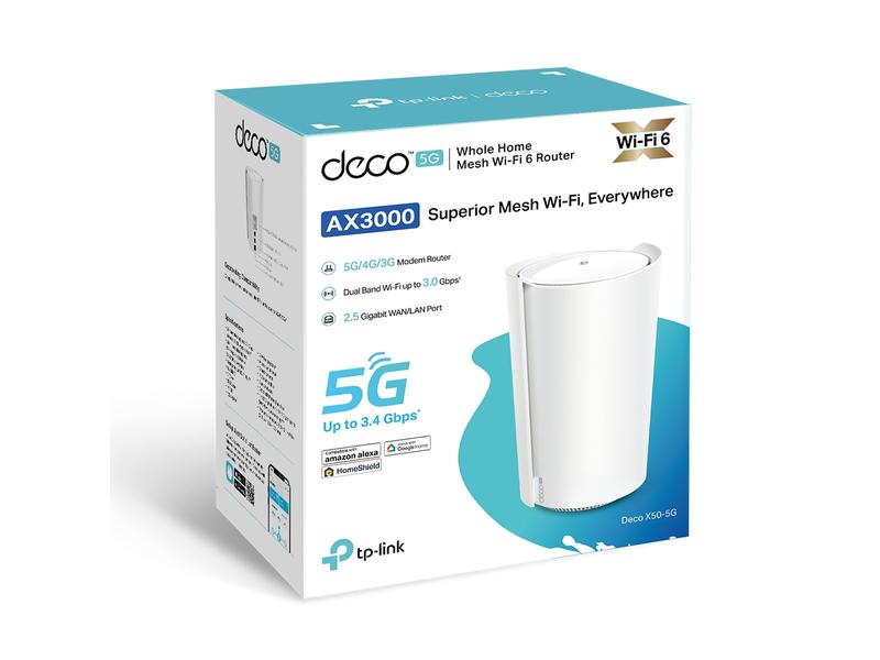 TP-Link 5G-Router Deco X50-5G 5G AX3000 Mesh WiFi 6 Gateway