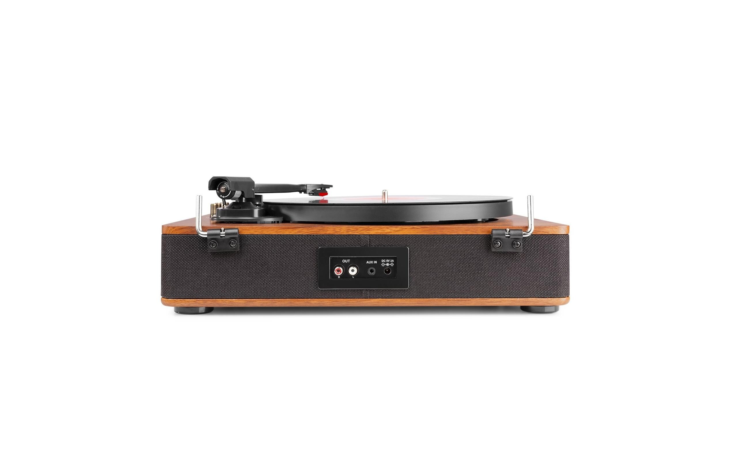 Plattenspieler mit Bluetooth RP162 Dunkelbraun<br>Retro Plattenspieler mit Bluetooth, USB-Player und Umwandlungsmöglichkeit für Schallplatten