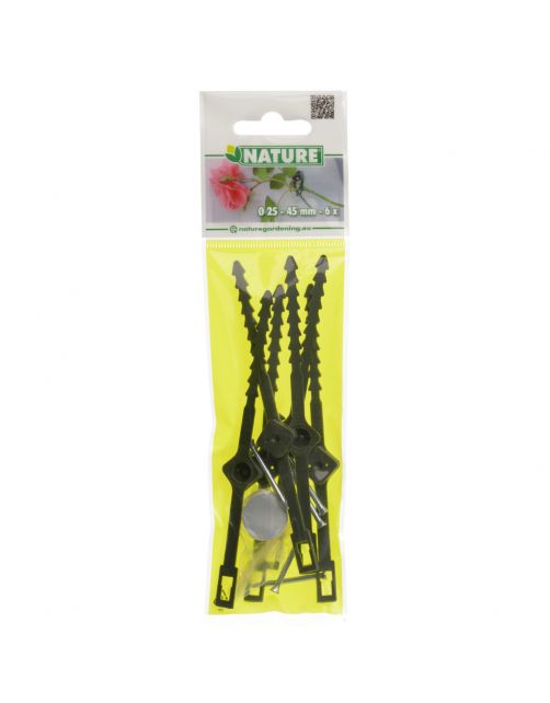 Nature Klimplantgeleiders - Klim-En Geleide Artikel - 0.5x1x14.5 cm Groen 6 stuks