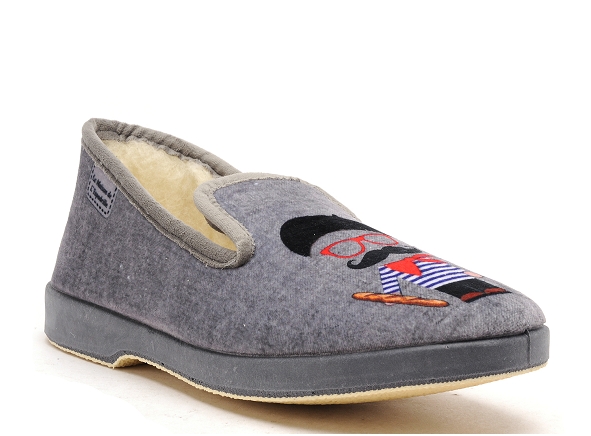 La maison de l espadrille chaussons homme 7728 5 gris