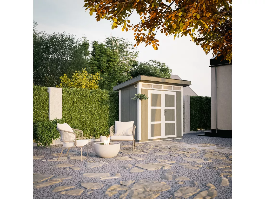 Abri de Jardin Qualité Premium 3m²/L161xL294xH239 cm - Timbela M901A-TUNDRA GREY