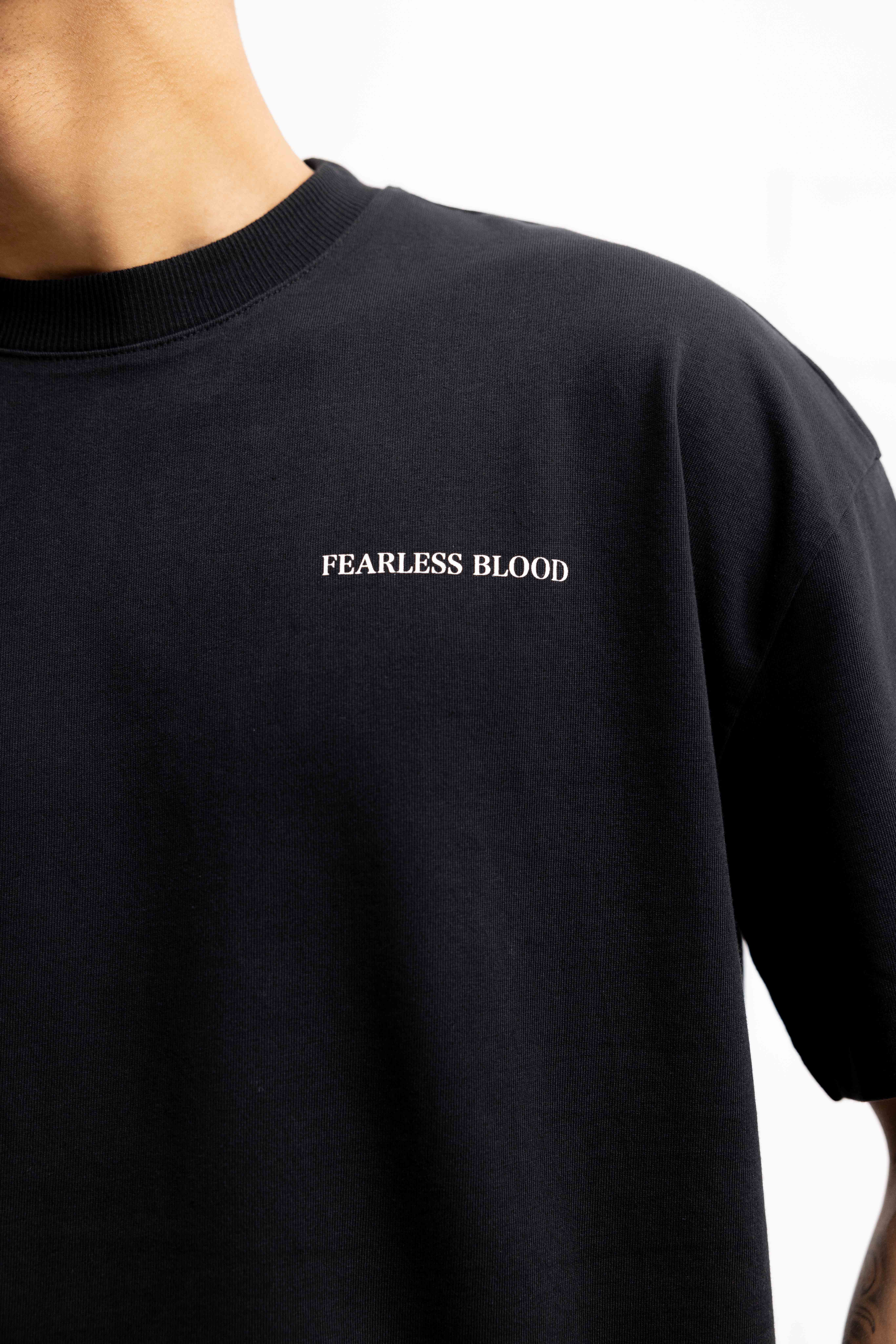 Fearless Blood Logo T-Shirt Heren Zwart