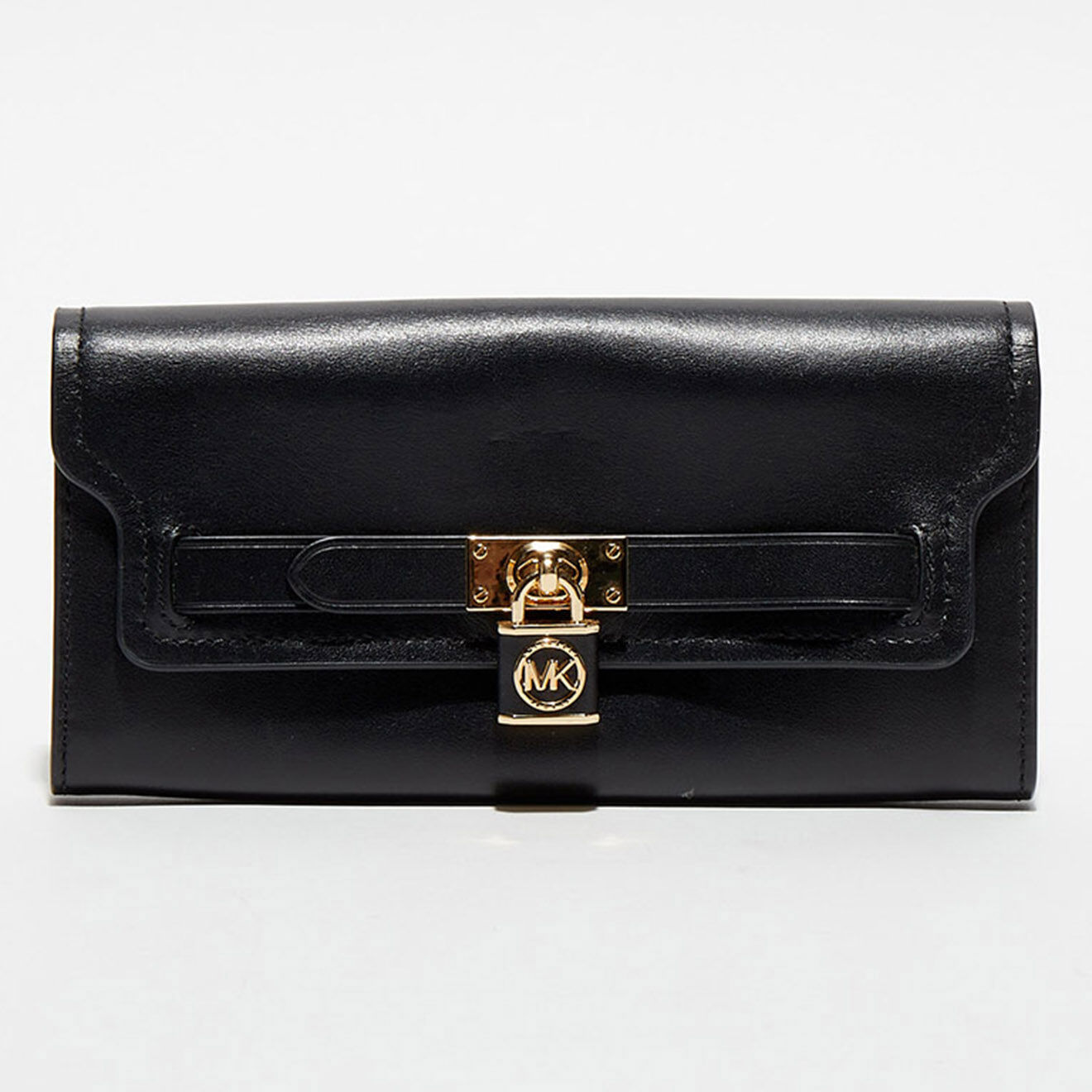 Michael Kors Portefeuille en Cuir Hamilton noir - 20x10x2.5 cm