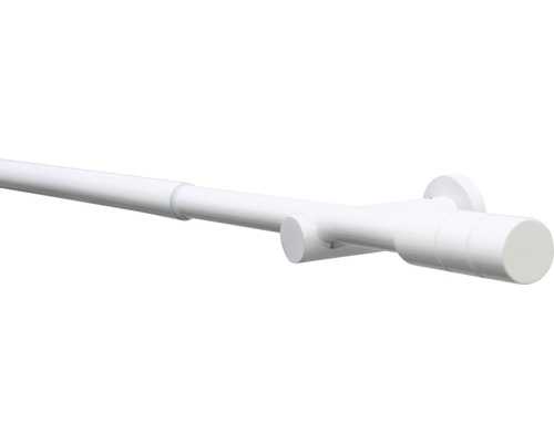 Gordijnroedeset Kreta wit 120-210 cm Ø 16 mm/Ø 19 mm
