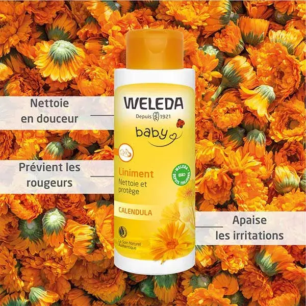 Linimento de Calêndula Orgânico Weleda Baby, Pacote com 2 x 400ml