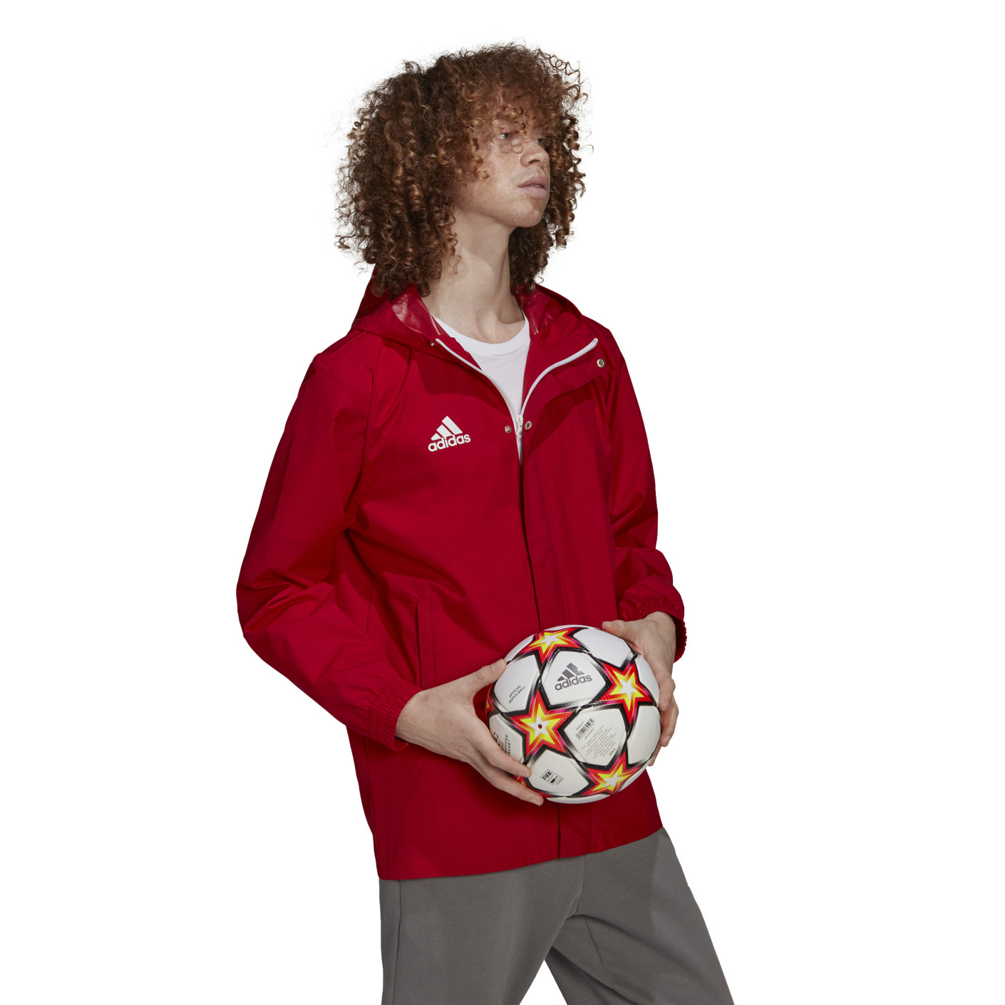 Adidas Entrada 22 All-Weather Jas Rood Wit