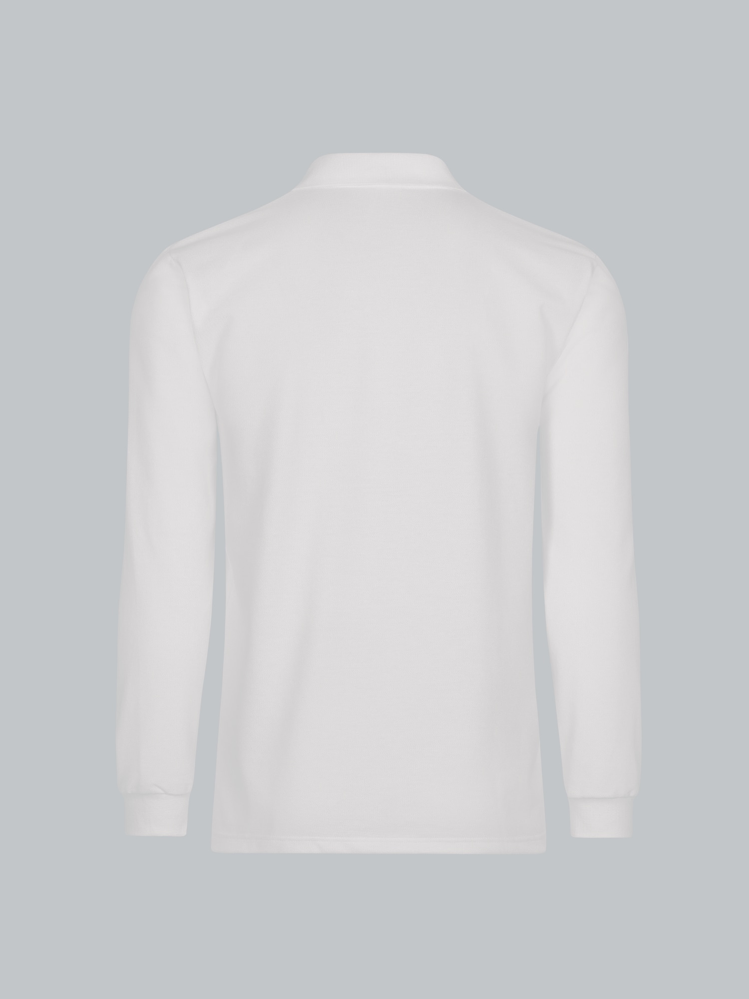 Langarm Poloshirt aus Baumwolle Weiss