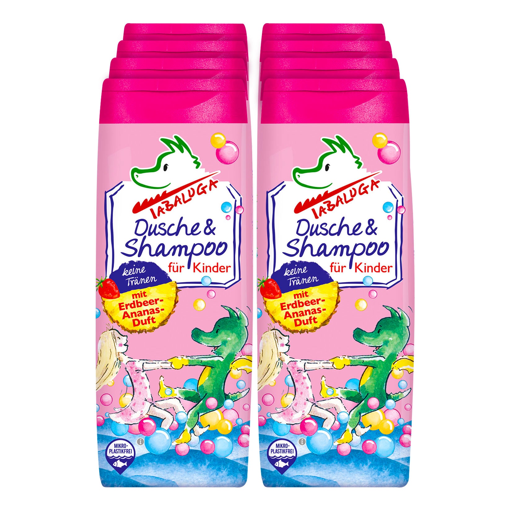 Tabaluga Kinder Shampoo & Dusche rosa 300 ml, 8er Pack