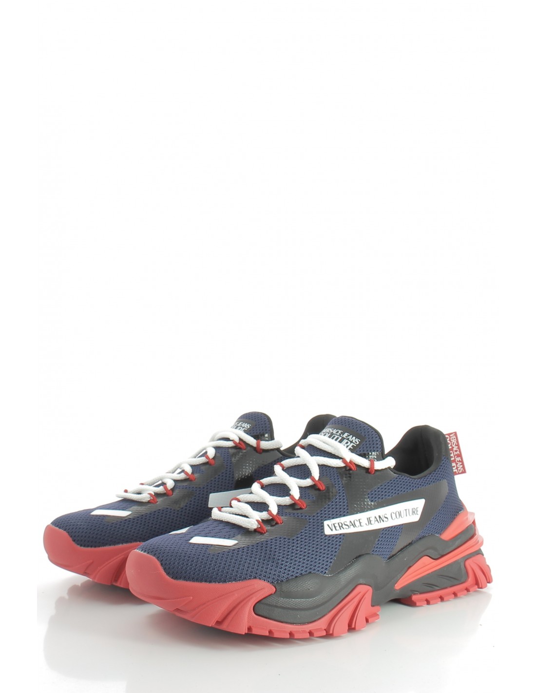 versace Baskets de ville homme new trail trek noir/rouge