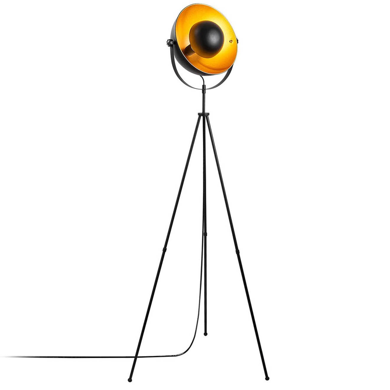 Opviq Lampadaire Mixed noir - 62x45x160 cm