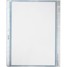 Pochettes intercalaires, en blanc, A4, PP,10 touches