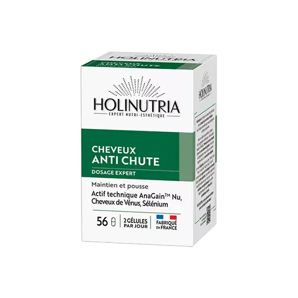 Holinuria para queda, crescimento e regeneração capilar, 56 cápsulas vegetais.