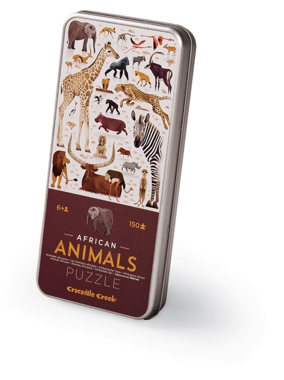 Crocodile Creek Crocodile Creek Tin puzzels- 150 stukjes- Afrikaanse dieren