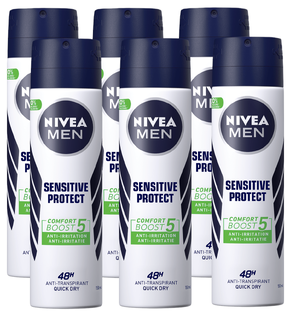 Nivea Men Sensitive Protect Deodorant Spray Voordeelverpakking 6x150ML