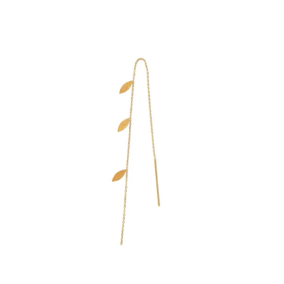 STINE A Jewelry  Three Leaves ørering - Forgyldt