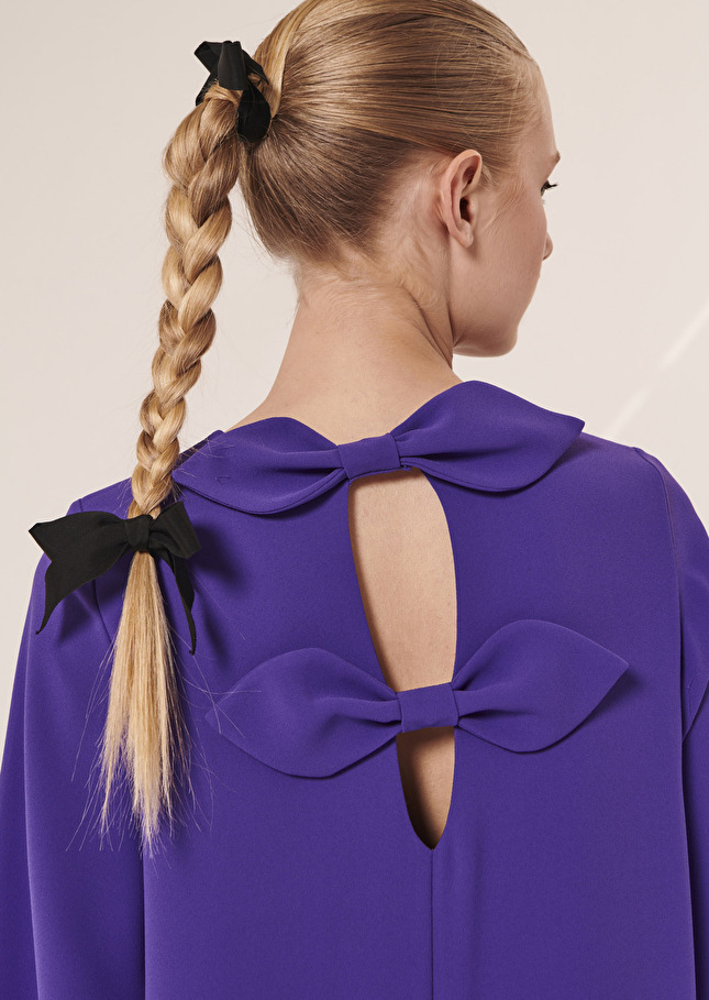 Robe Roxaviolette en crêpe