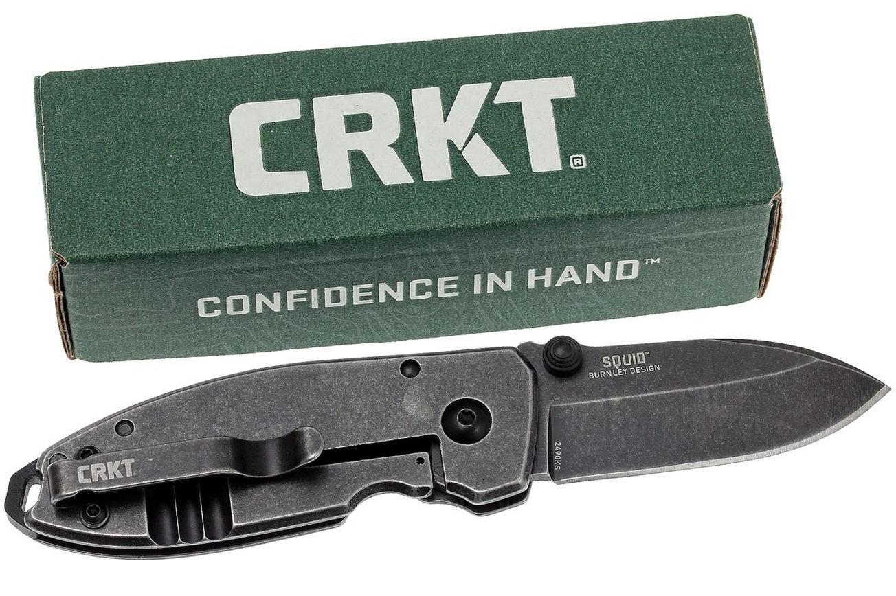 CRKT Squid 2490KS Blackwash zakmes, Lucas Burnley design