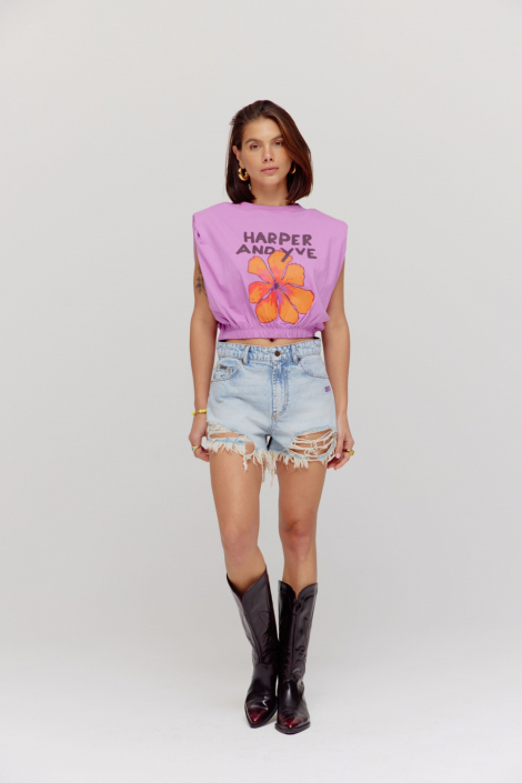 Harper & Yve paarse dames t-shirt