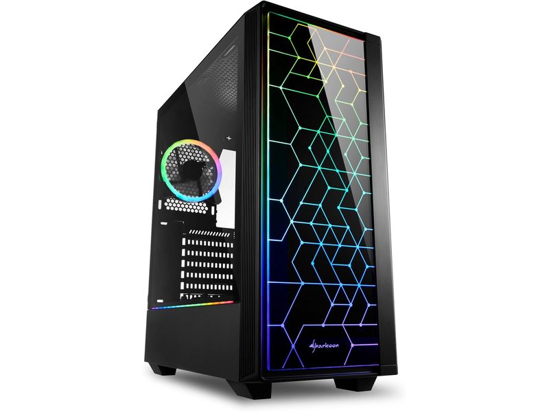 Sharkoon PC-Gehäuse RGB LIT 100 Leises und funktionales Mid-Tower Gehäuse