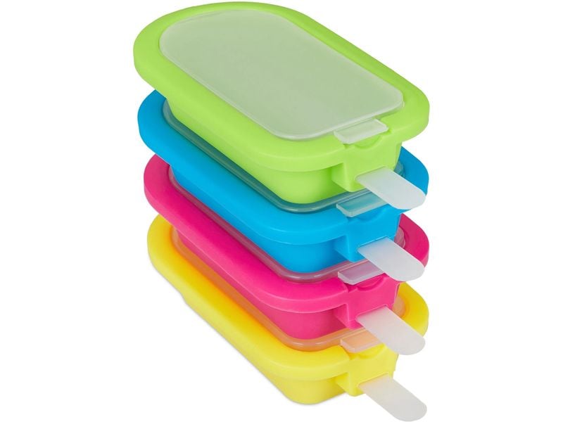 relaxdays Glaceform Mehrfarbig Eisformen aus Silikon