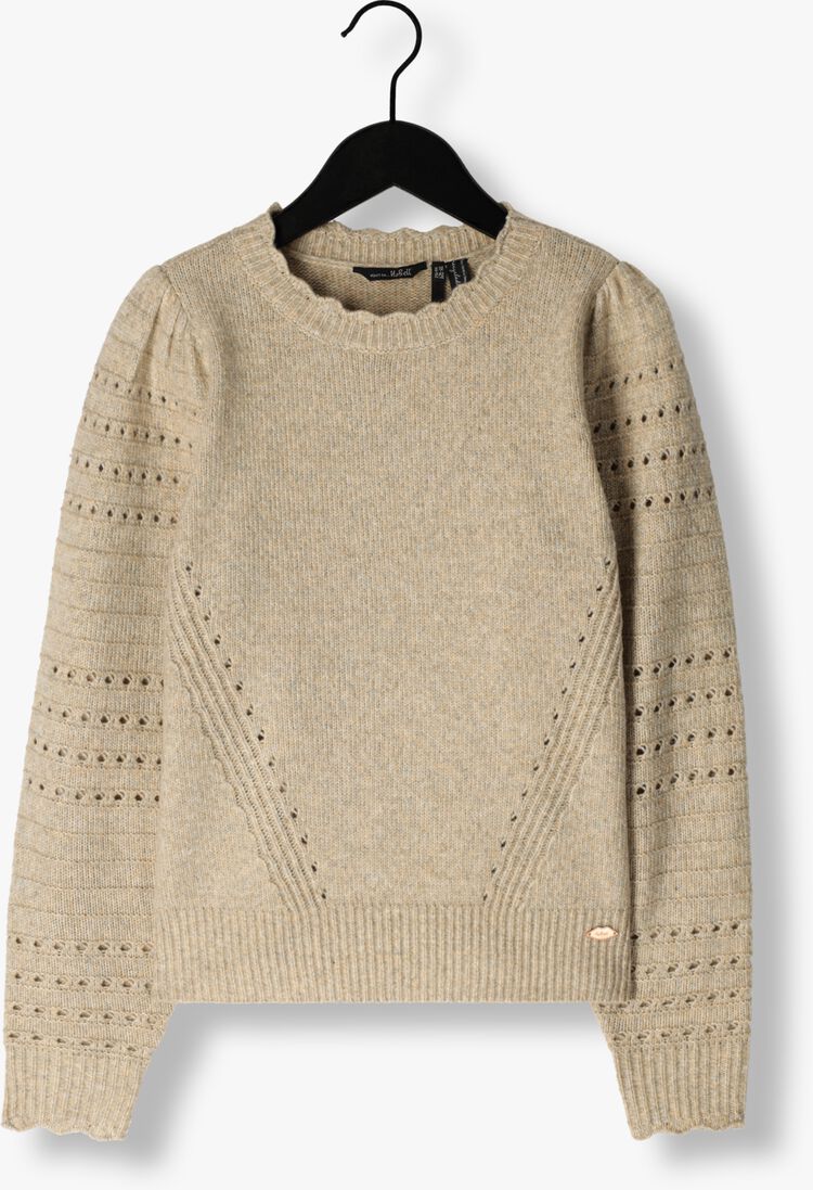 NOBELL beige nobell trui kamile girls knitted soft sweater