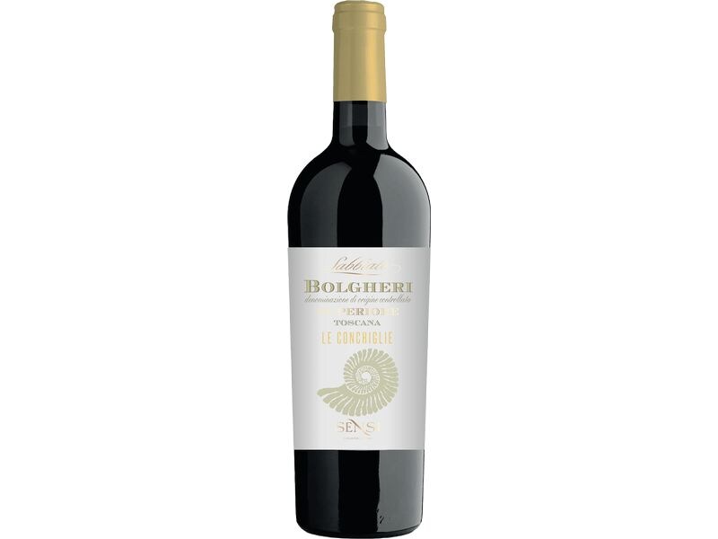 Sensi Sabbiato Bolgheri Superiore DOC Le Conchiglie 0.75 l Kräftiger, harmonischer Rotwein mit Noten von dunklen Beeren, Gewürzen und feiner Holzreife