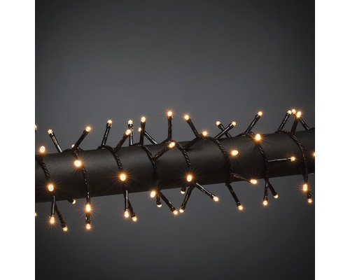 Konstsmide LED-clusterlichtketting met 4,38 m + 3 m aansluitdraad, 400 LED's, amberkleurige lichtkleur