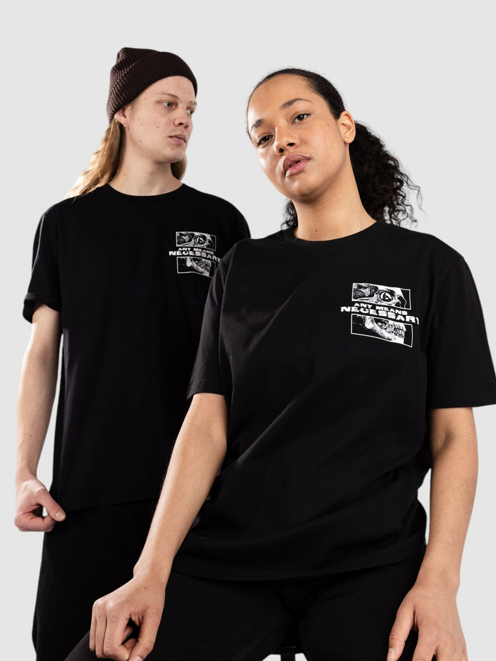 Any Means Necessary Are We Even Alive T-Shirt black