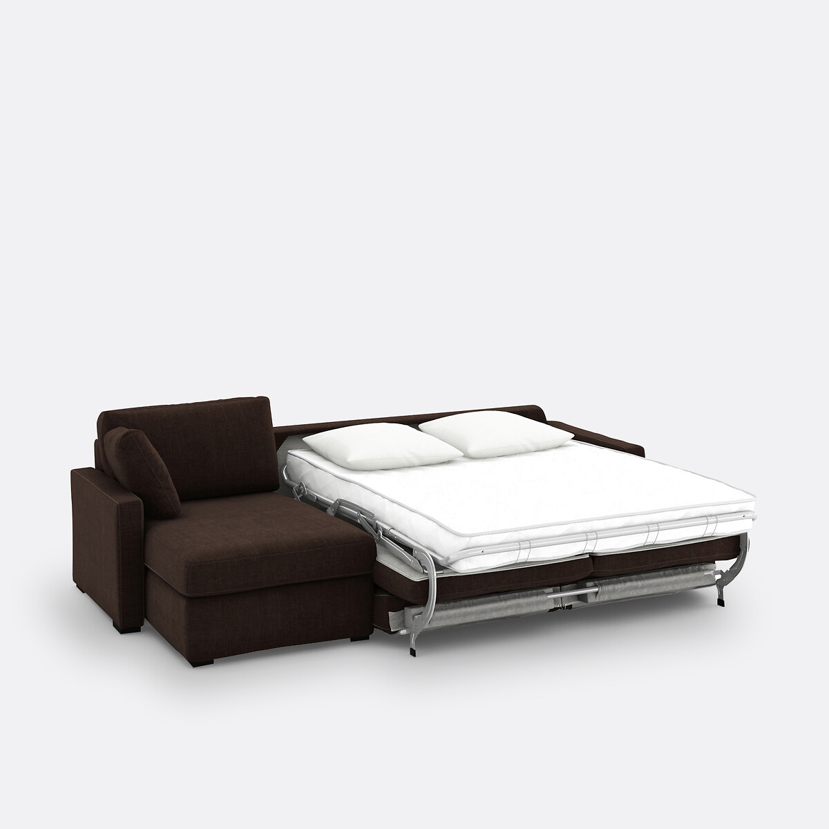 LA REDOUTE INTERIEURS<br>Sofá cama de canto algodão/linho, espuma, Timor