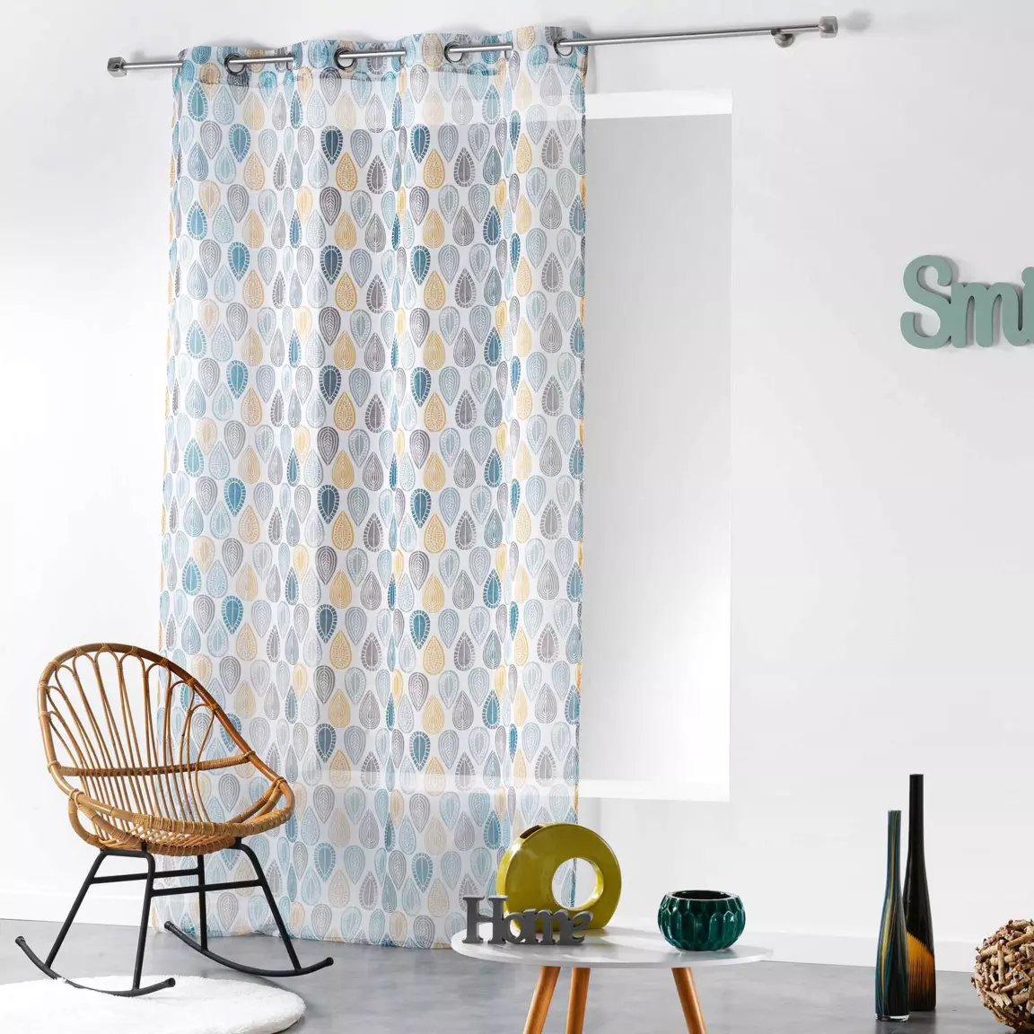 Voilage (140 x 240 cm) Palpito Bleu