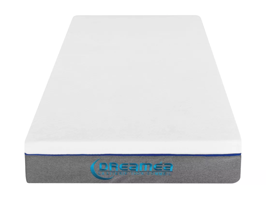 Lit électrique de relaxation tout plots + matelas mémoire de forme - 2 x 70 x 190 cm - Blanc - HESIODE III de YSMÉE