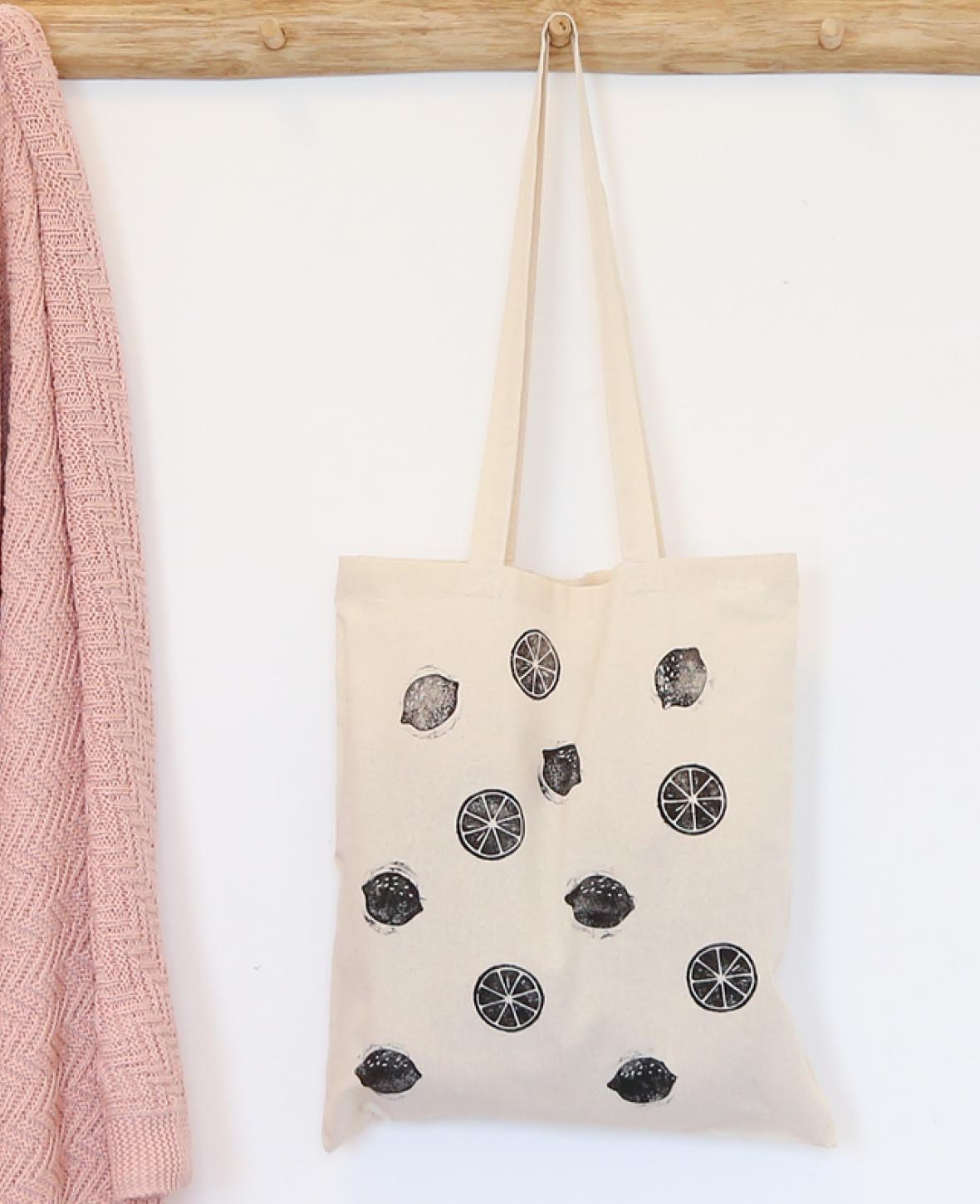 (8er Set) Baumwolle Tasche Langhenkel Tote Bag - Beige