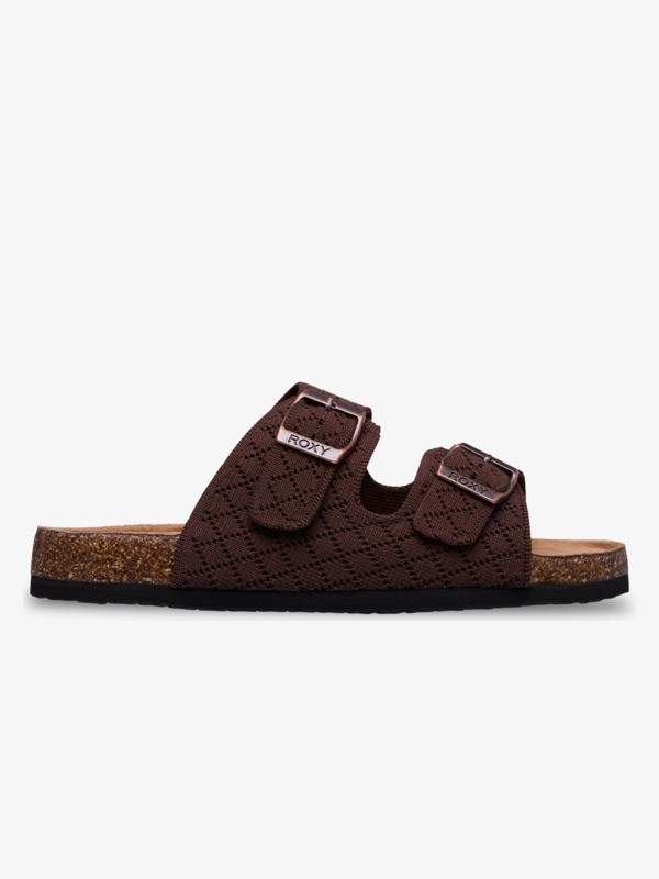 Mannae Buckle Sandales Marron Femme