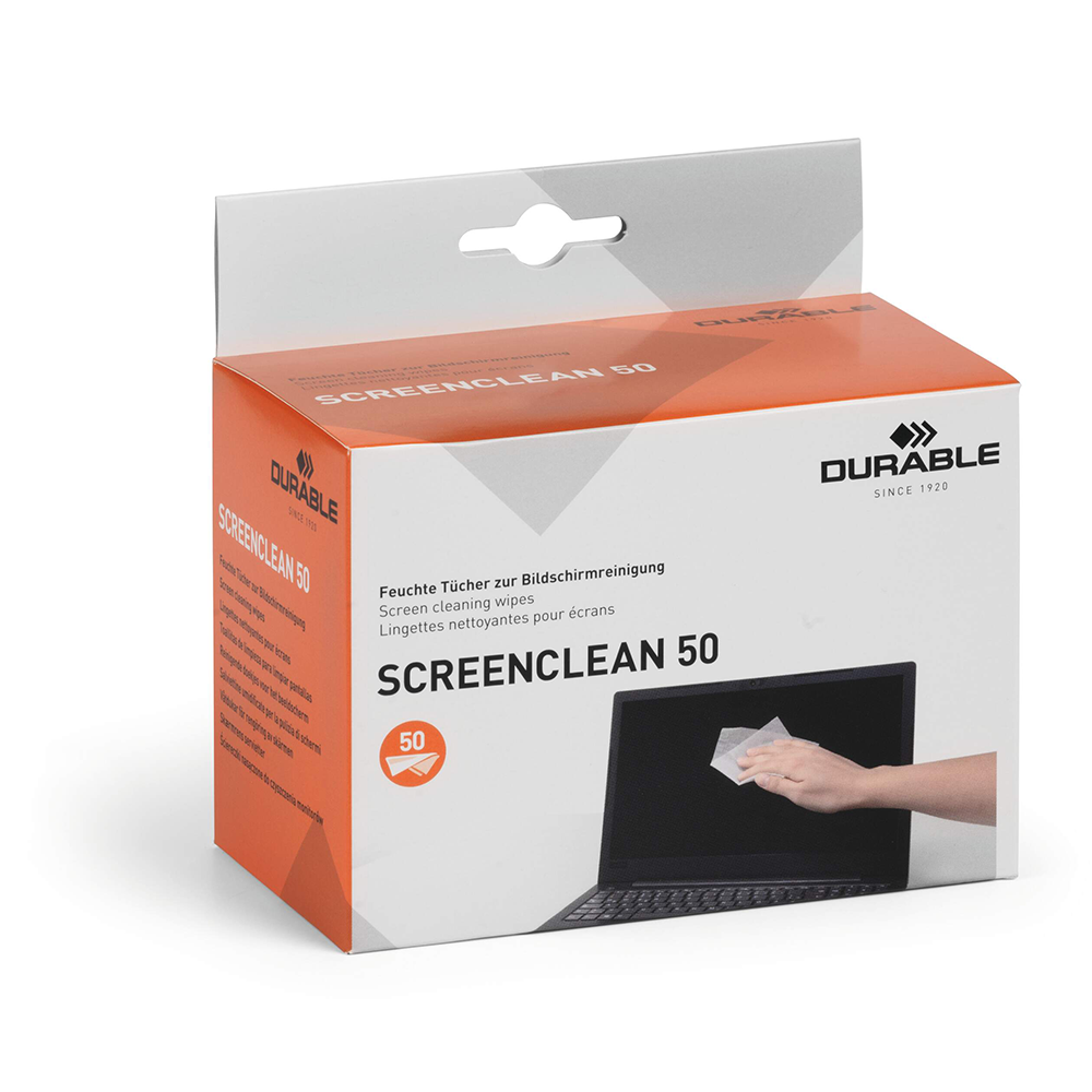 (50er Set) Screenclean Display Reinigungstücher für Handys / Smartphones / Tablets / Linsen (0581-998)